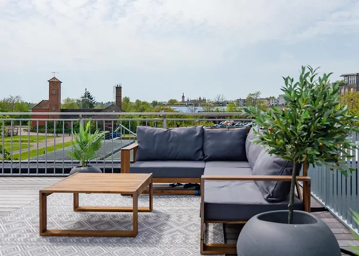 Apartment Sonnendeck - Mit Dachterrasse, Seeblick, Parkplatz, Fahrradschuppen, King-size Bett - Seenah Relaxen